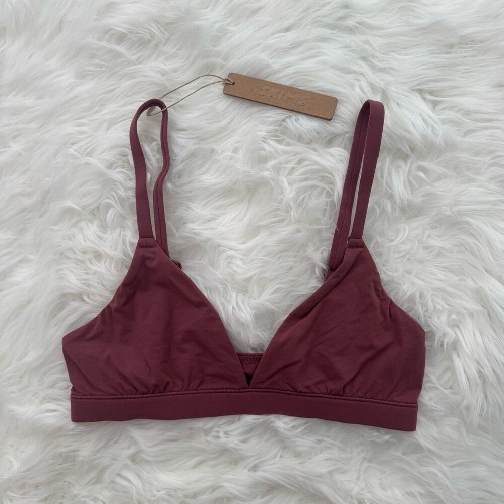 Skims Fits Everybody Triangle Bralette Beet Size XS